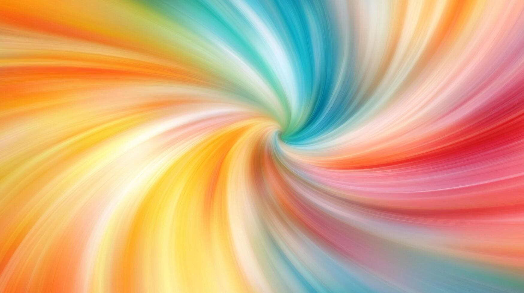 A vibrant vortex of colors swirling from yellow and orange to pink and blue, creating a mesmerizing and dynamic abstract pattern. photo