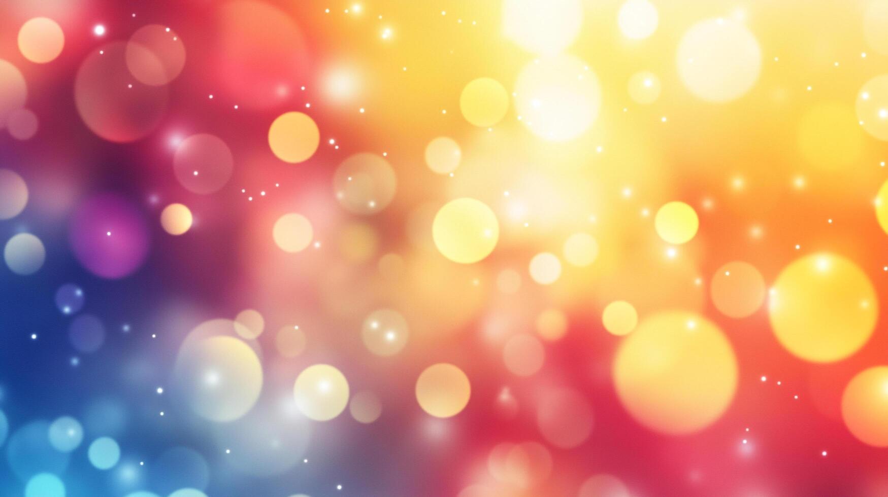 Colorful bokeh light effects create an atmospheric mood. The abstract background blends vibrant colors and soft, glowing circles. photo