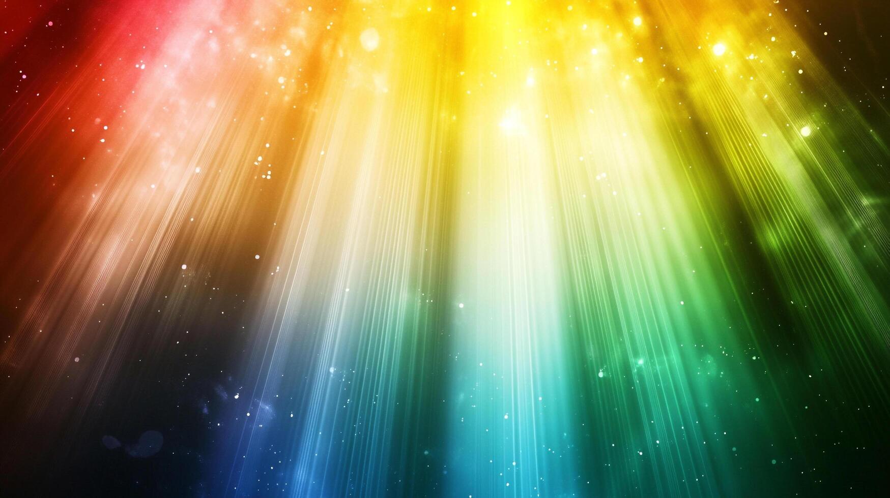 An image of a beautiful display of light rays and color, ranging from red to yellow to green to blue, evokes a sense of awe and wonder. photo