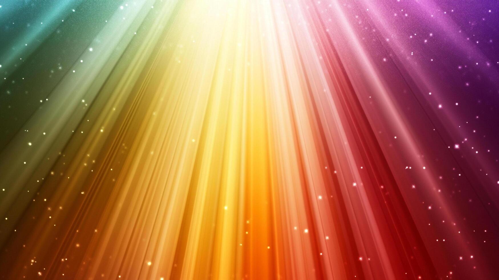Radiant light streaks in vivid colors cascade down, creating a beautiful spectrum. Soft light particles add a magical touch. photo