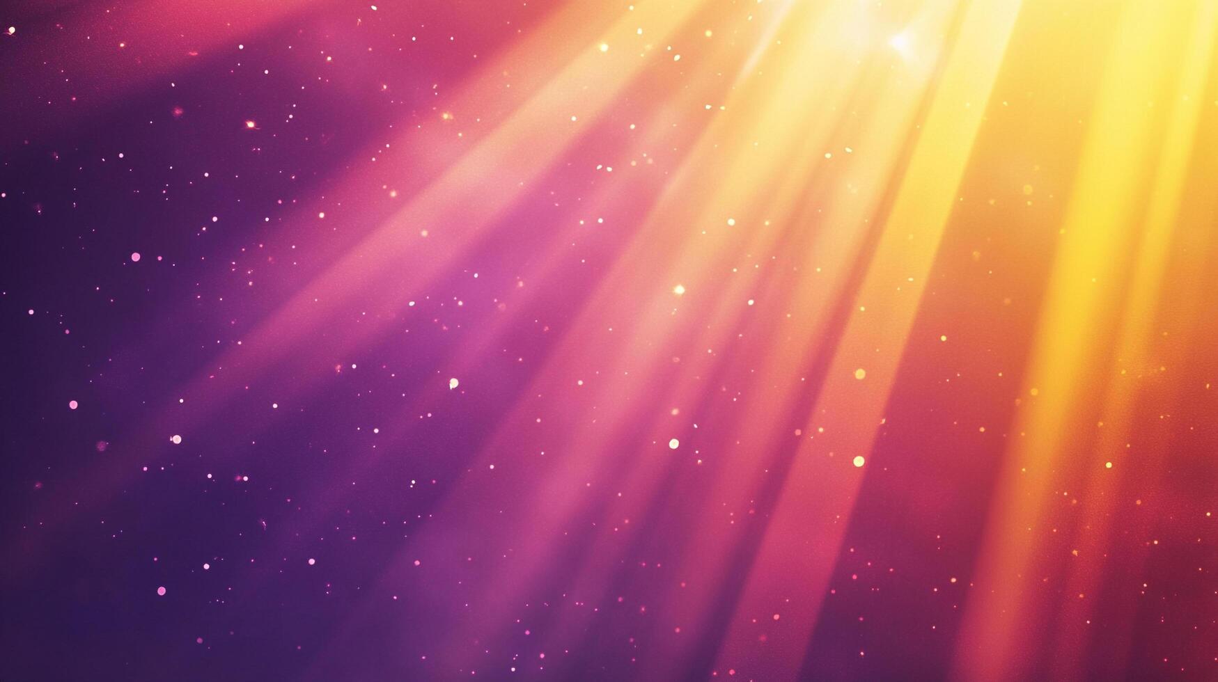 Radiant light streams through, casting a warm glow. Soft particles dance in the sunbeams, creating a dreamy, ethereal atmosphere. photo