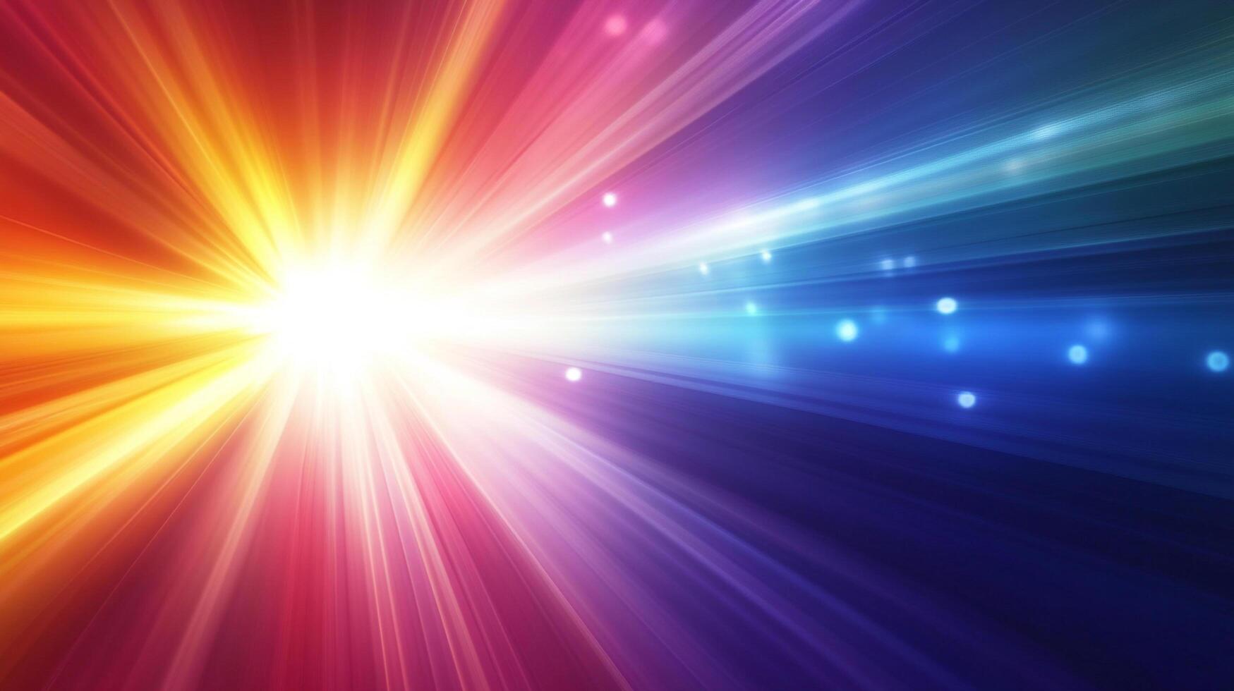 A vibrant explosion of color with beams of light emanating from a central point, creating a dynamic and energetic visual experience. photo