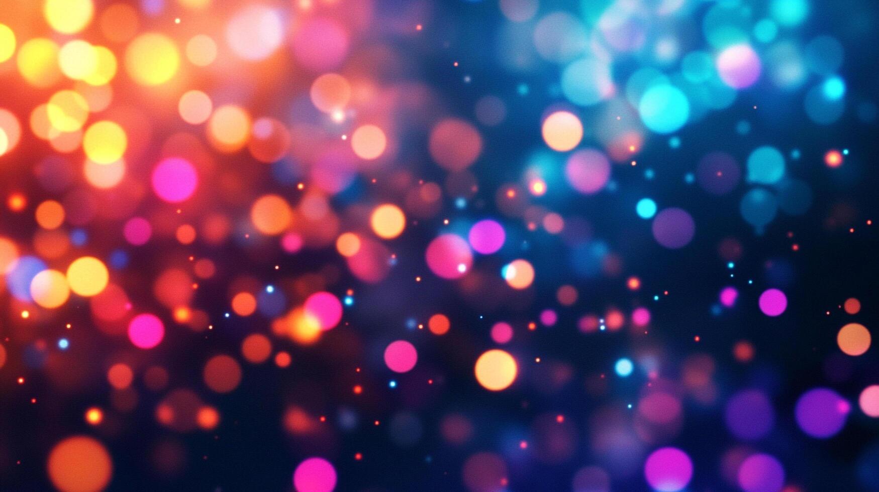 A vibrant bokeh background featuring soft, colorful light circles. The image is split between warm and cool tones, creating a dynamic contrast. photo