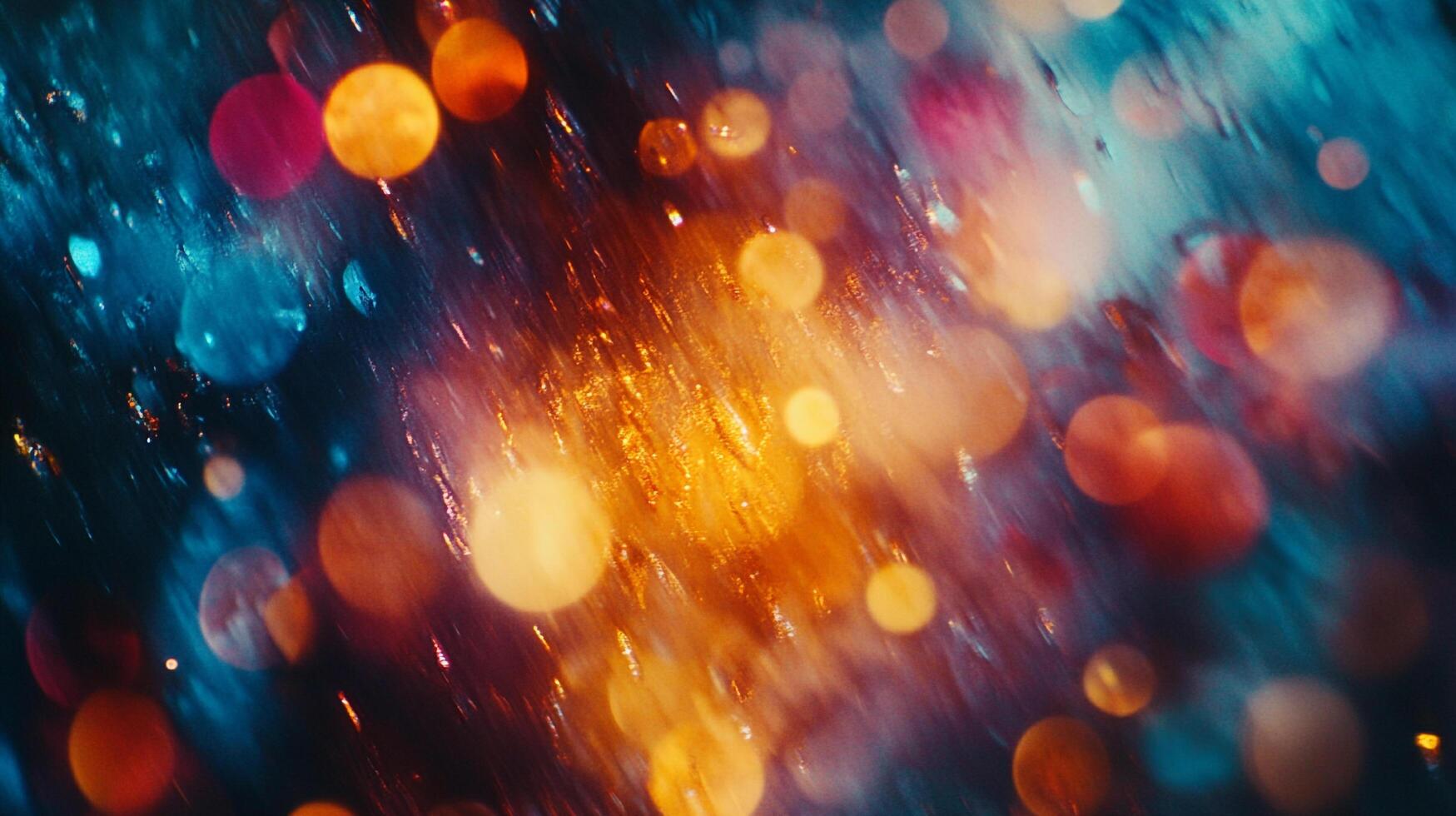 Abstract shimmering lights create a mesmerizing display of bokeh, with a blend of warm and cool tones dancing in a beautiful blur. photo