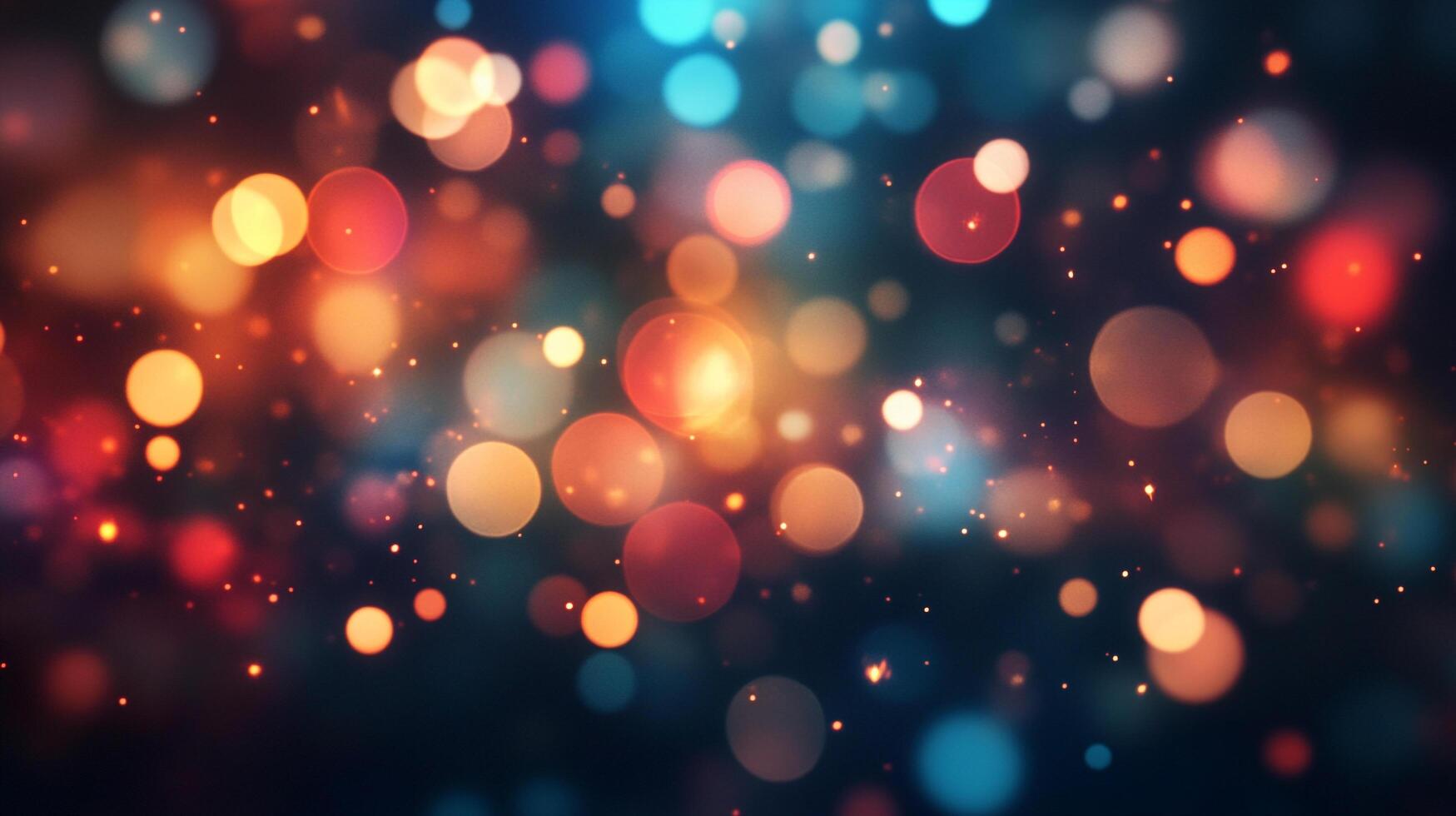 Abstract bokeh lights create a dreamy, sparkling backdrop. Perfect for adding a touch of magic and warmth to any project. photo