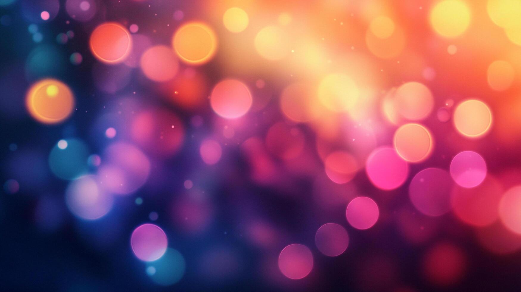 Abstract bokeh background of orange, pink, and blue. Gradient effect created by blended circular lights creates a dreamy aesthetic. photo