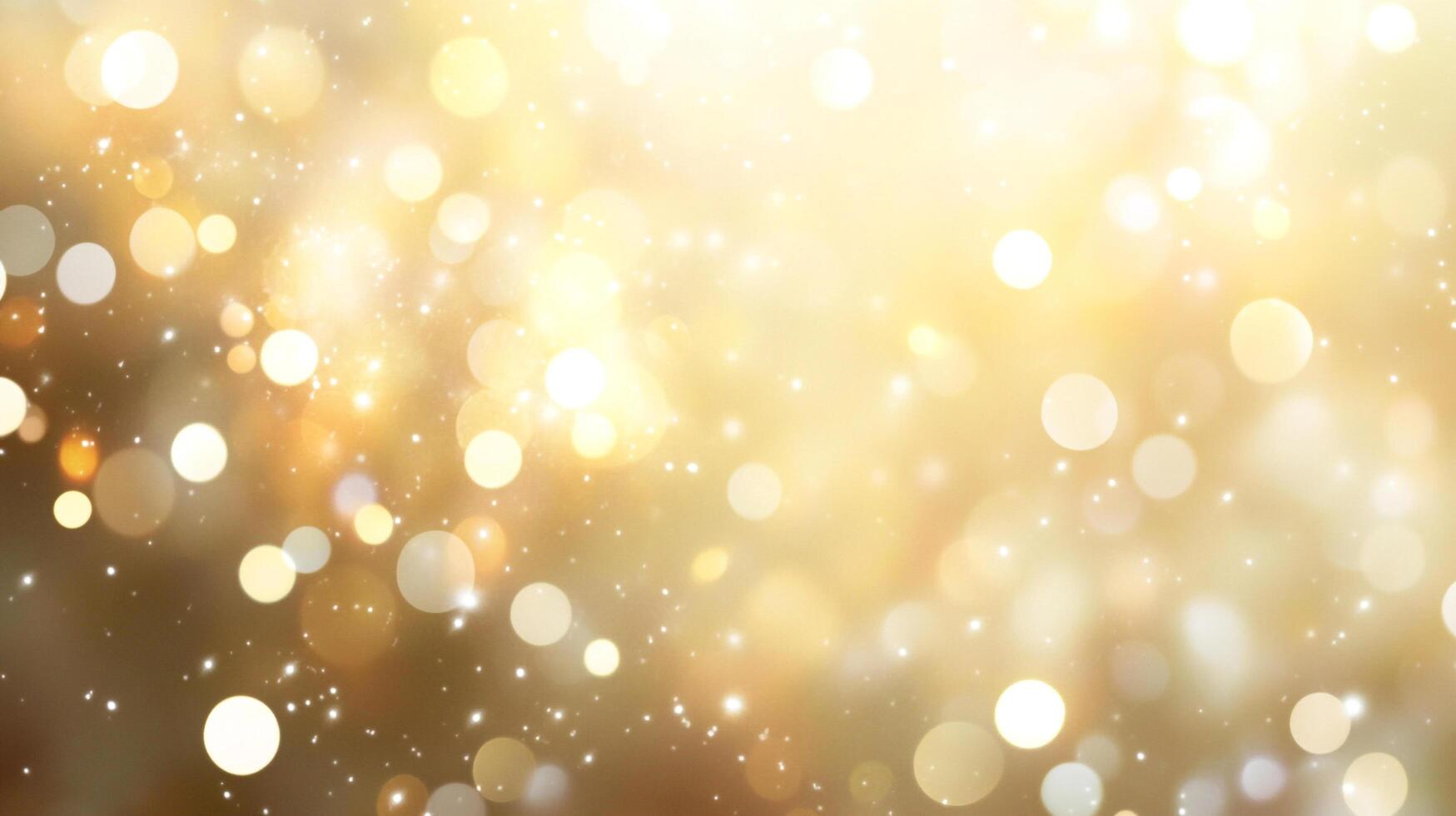 Abstract golden light bokeh and glitter create a dreamy, magical atmosphere, perfect for festive or celebratory themes. photo
