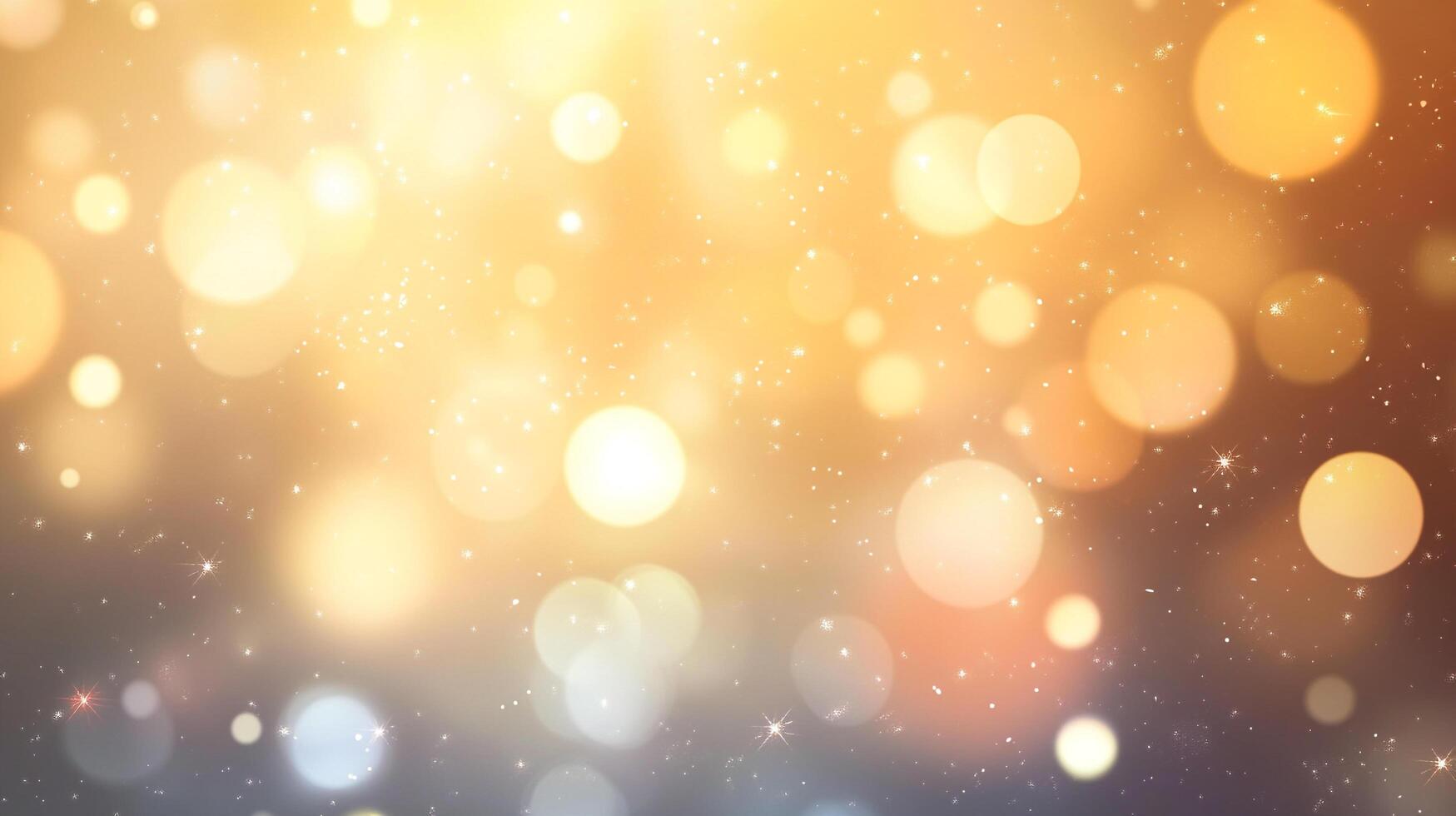 Dreamy golden bokeh lights create a magical atmosphere. Perfect for holiday or festive backgrounds with a warm and radiant glow. photo