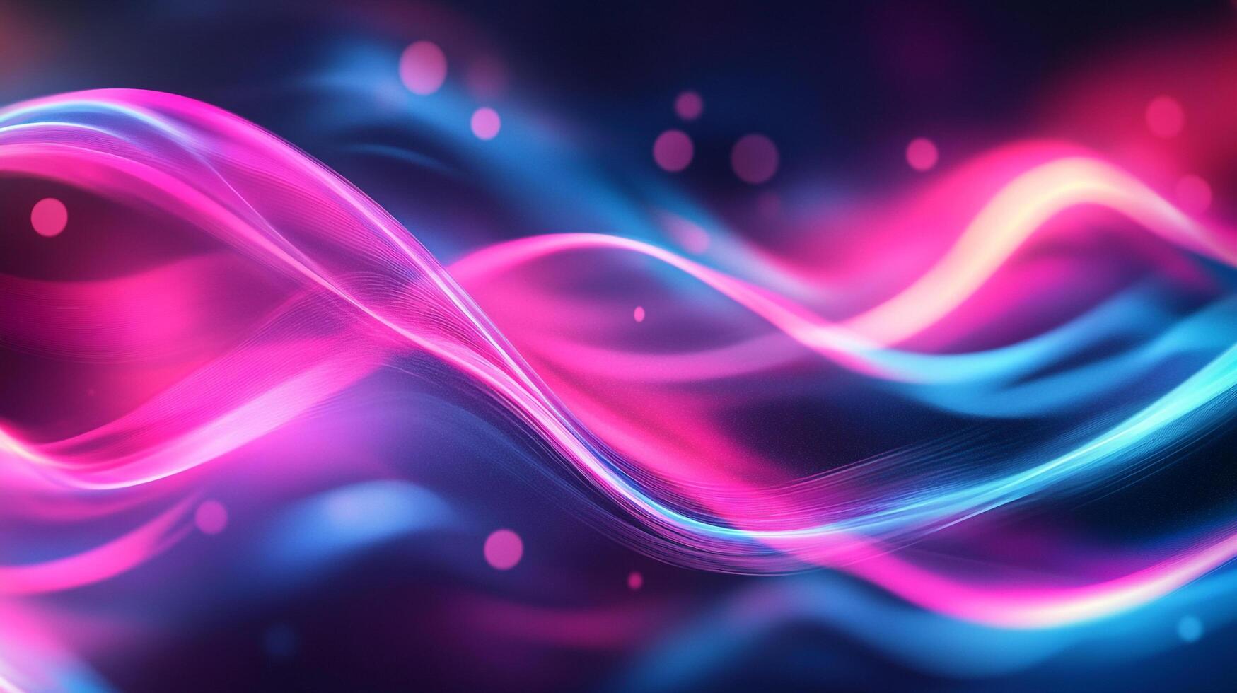 Dynamic interplay of swirling lights, with radiant hues of pink, blue, and purple creating a sense of fluidity and motion. Abstract. photo