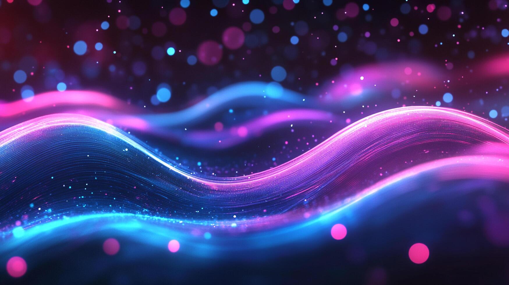 A vibrant and energetic abstract background with flowing neon lines and sparkling particles, creating a dynamic and modern feel. photo