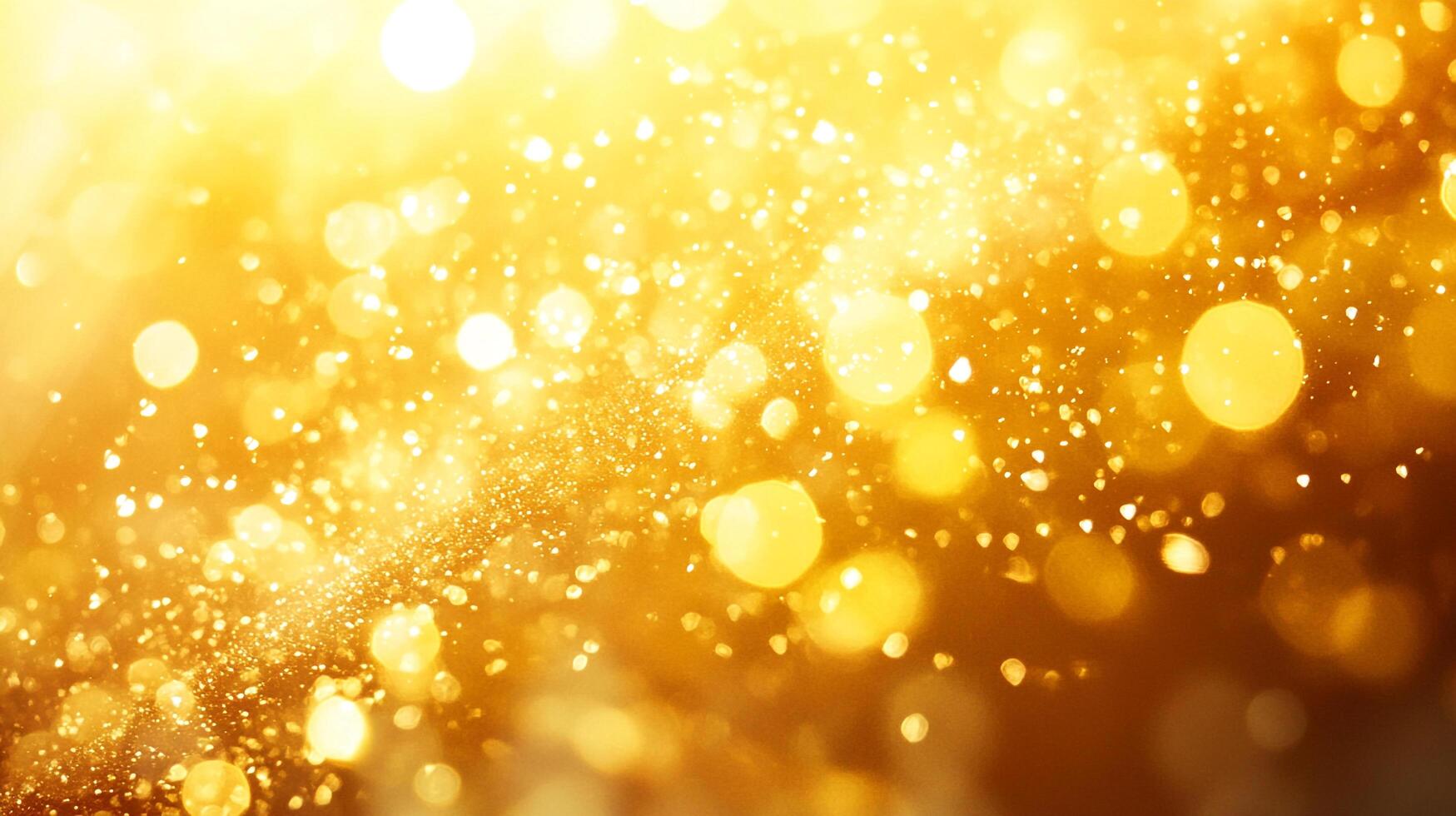 A brilliant cascade of golden light and sparkling particles evokes a sense of warmth, celebration, and ethereal beauty in this abstract image. photo