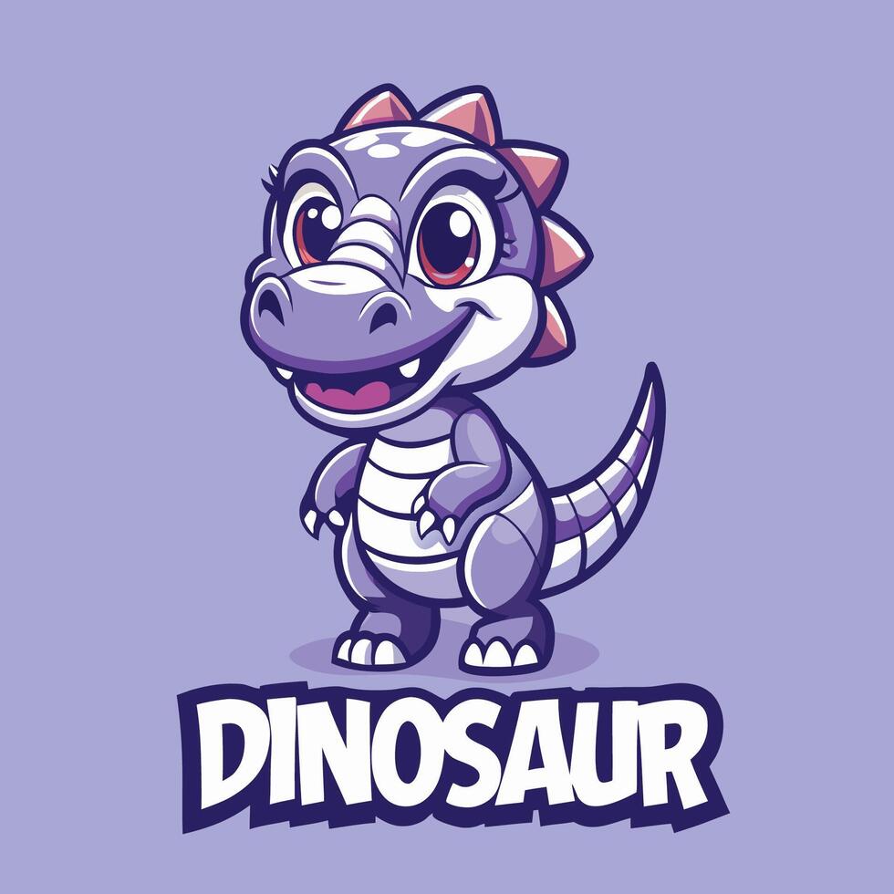 Enchanting Illustration of Adorable Dinosaur Characters vector