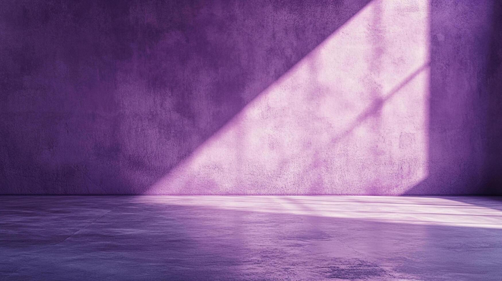 A textured room bathed in the soft glow of light. A ray of sun cuts across the wall, creating an inviting atmosphere. Perfect background. photo