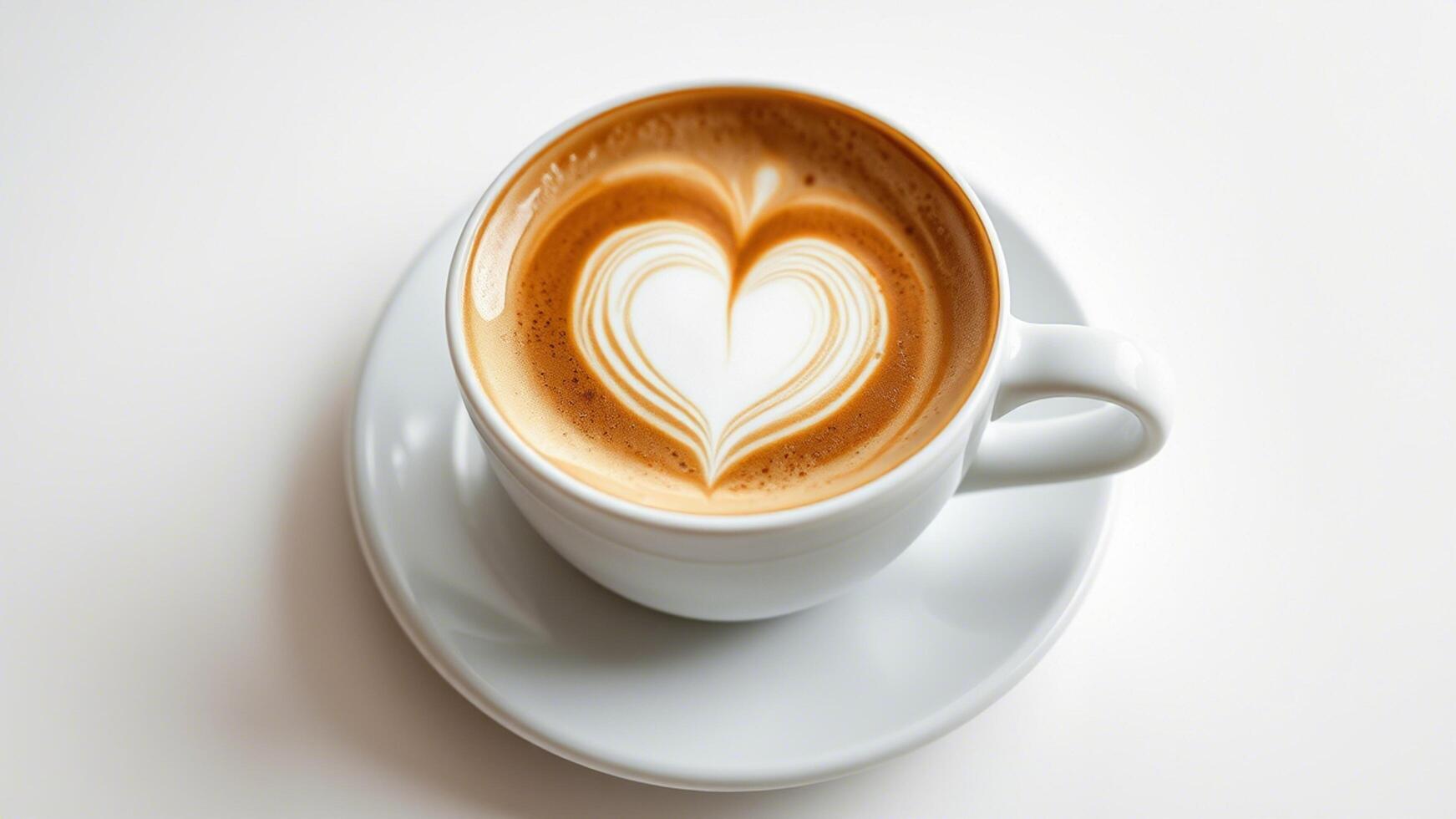 the elegance of cappuccino in a white cup with a soft background photo