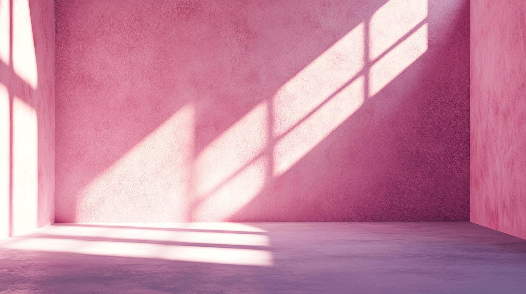 A pink room with a window that is allowing light inside. The room has a soft, calming, and modern look. A place to relax and be yourself. photo
