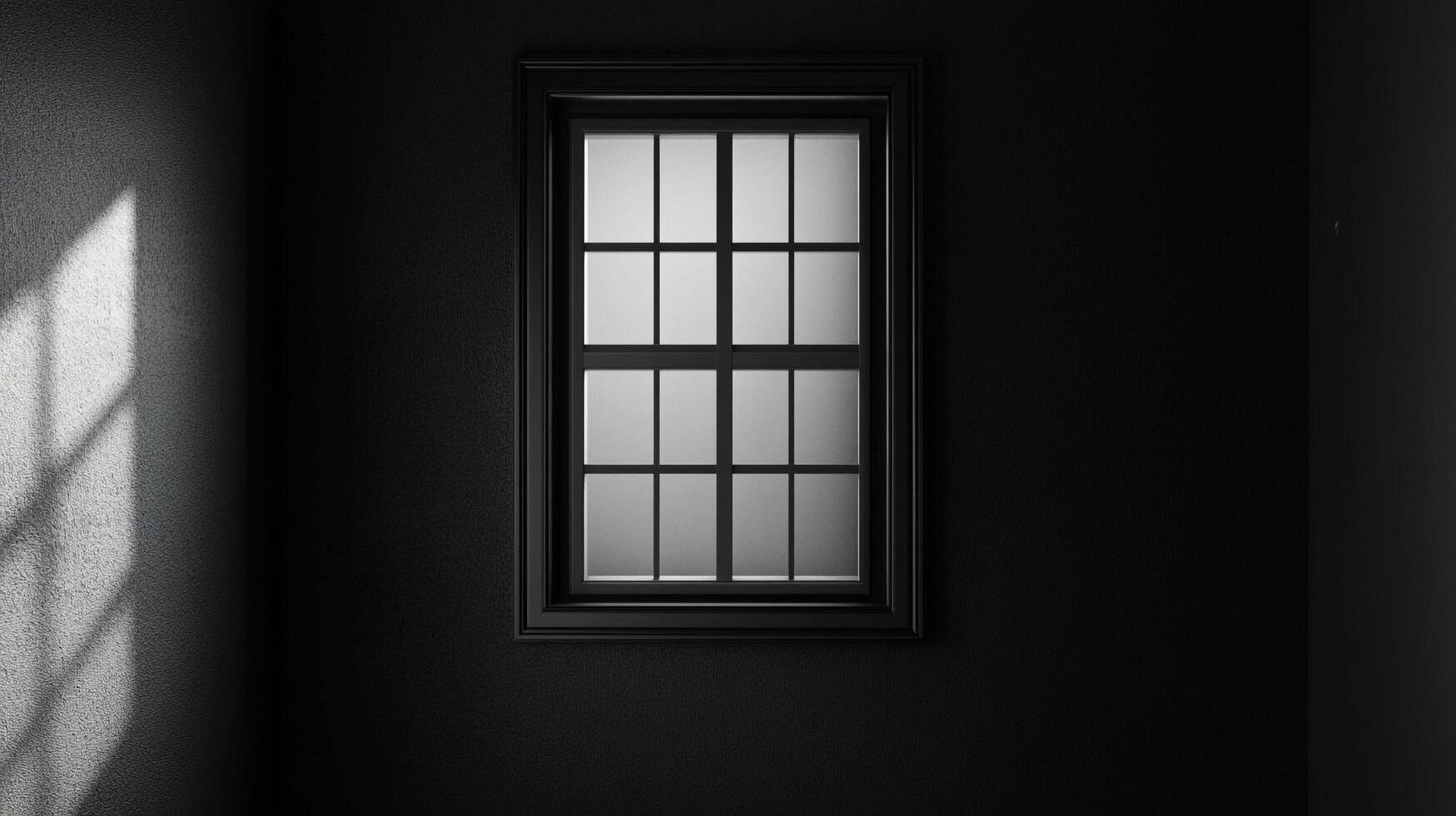 A window in a dark room lets light stream in. This image is designed to bring a sense of peace. It is a study in light and dark. photo