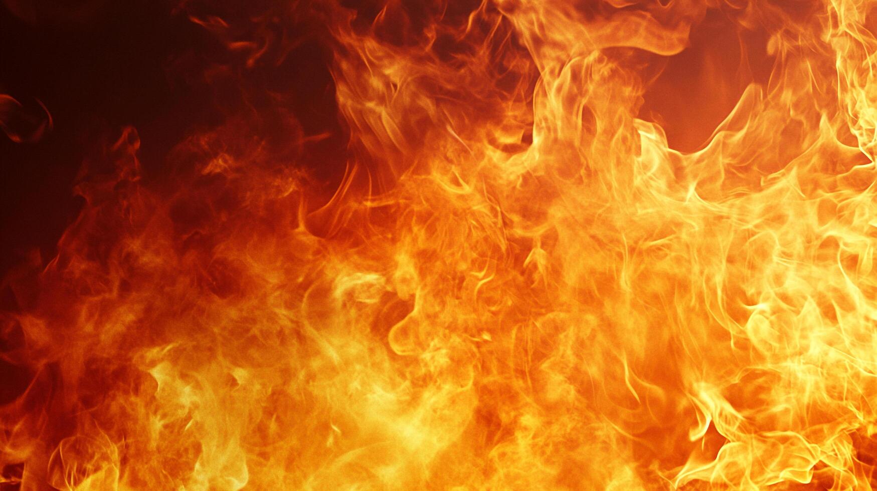 A mesmerizing dance of flames, orange and red, consuming everything in its path with fiery intensity. Power and danger in every flicker. photo
