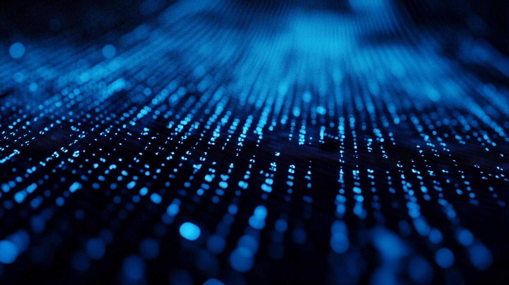 Abstract blue lights create a sense of technology, data flow, and innovation in a modern digital world. Data stream concept. photo