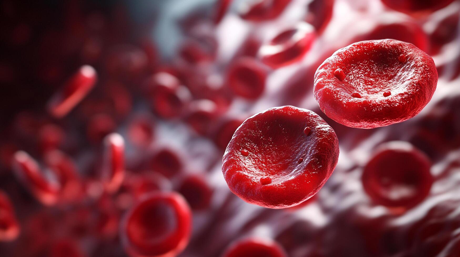 Microscopic view of red blood cells. These cells transport oxygen throughout the body, essential for cellular functions. photo