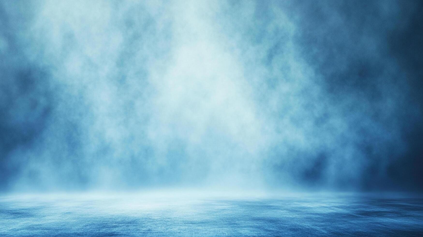 Abstract misty scene with an ethereal atmosphere, light blue haze, and a sense of tranquility, creating a serene visual experience. photo