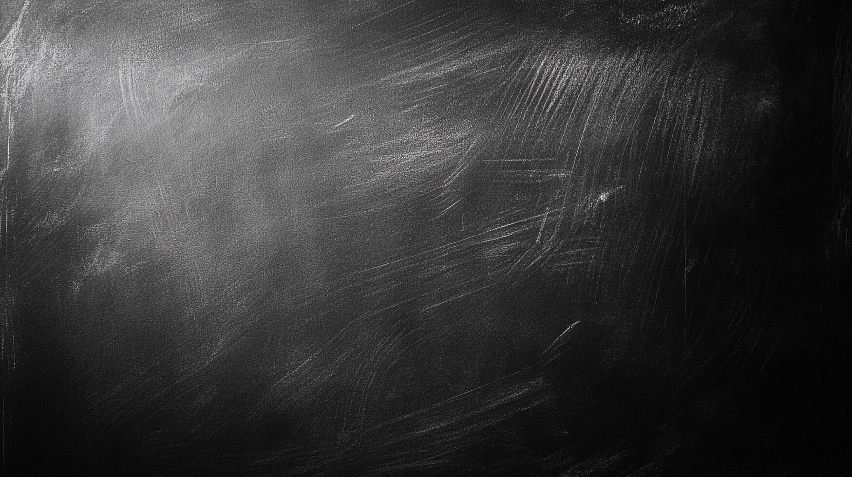 Dark surface texture with chalk-like smudges. A blackboard or chalkboard with faint remnants of writing or art. Ideal for backgrounds and effects. photo
