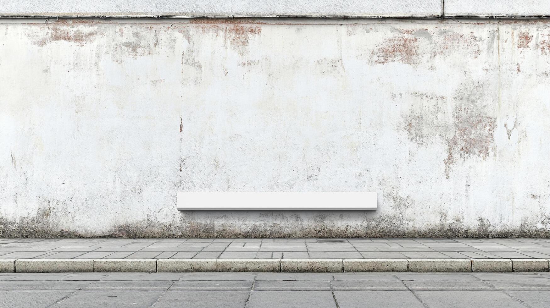 A weathered wall with a blank sign provides a gritty backdrop, perfect for urban art or product placement, offering stark contrast and potential photo