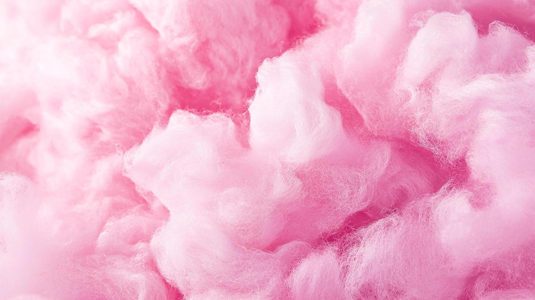 Abstract close-up of fluffy, pink cotton candy creating a soft, dreamy texture. Sweet, airy, and visually appealing. photo