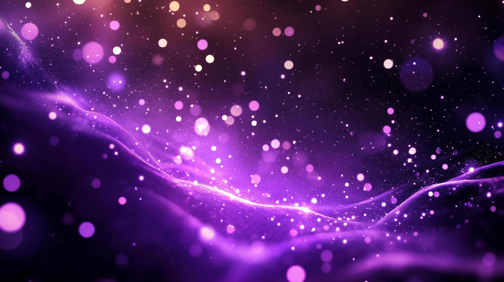 Vibrant purple energy swirls, like a nebula from a distant galaxy, with scattered light adding depth and dimension to the abstract design. photo