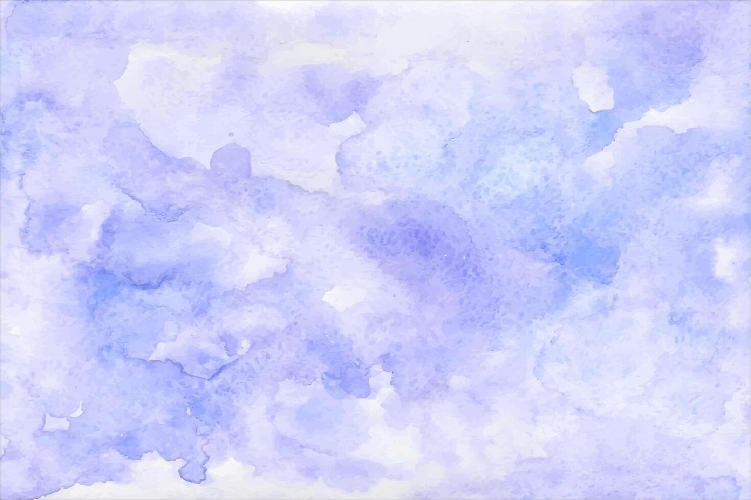 Delicate blue watercolor background on paper, hand-drawn vector