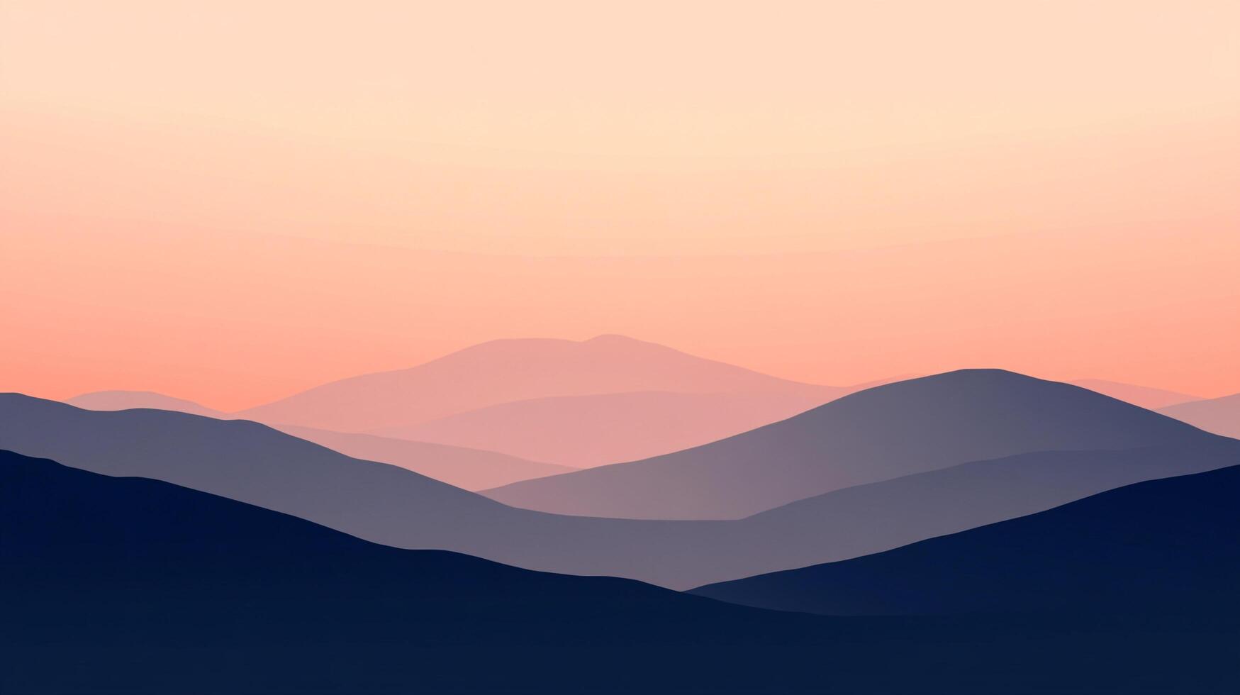 This enchanting image illustrates soft pink hills blending beautifully under a gentle sunrise, embodying calmness, simplicity, and the wonder of nature's transitions. photo