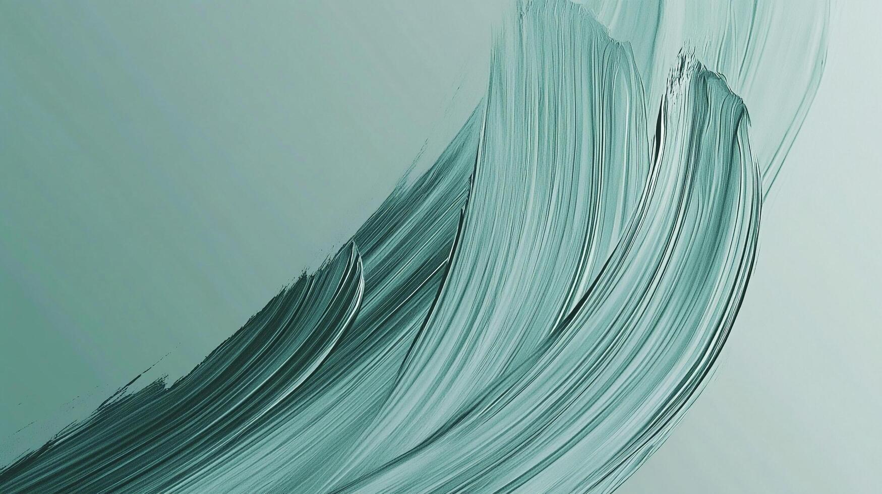 An expressive abstract brushstroke in soft green tones captures the fluidity of movement and creativity, evoking emotions related to nature and artistic expression. photo