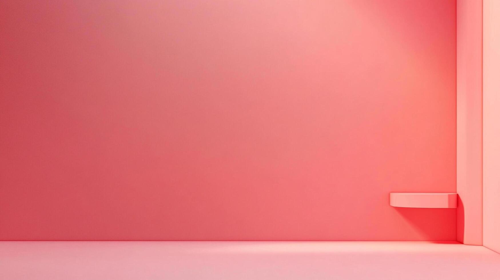 This striking image features a bold pink room with geometric shapes and soft shadows, creating an innovative artistic space that evokes creativity and inspiration. photo