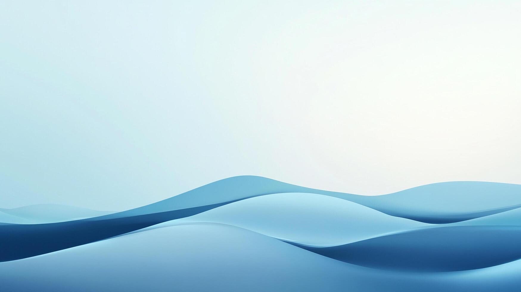A serene landscape of smooth blue waves evokes feelings of tranquility and calmness, ideal for creating a soothing atmosphere in any space or project. photo
