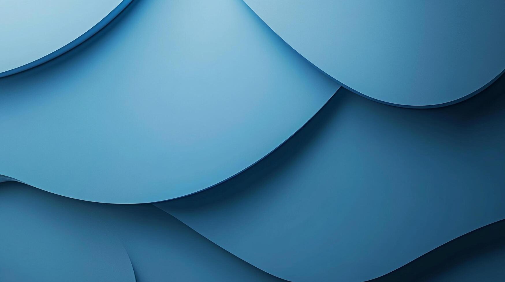 An abstract design featuring soothing blue curvilinear layers creates a sense of depth and tranquility, inviting viewers into a serene visual experience. photo