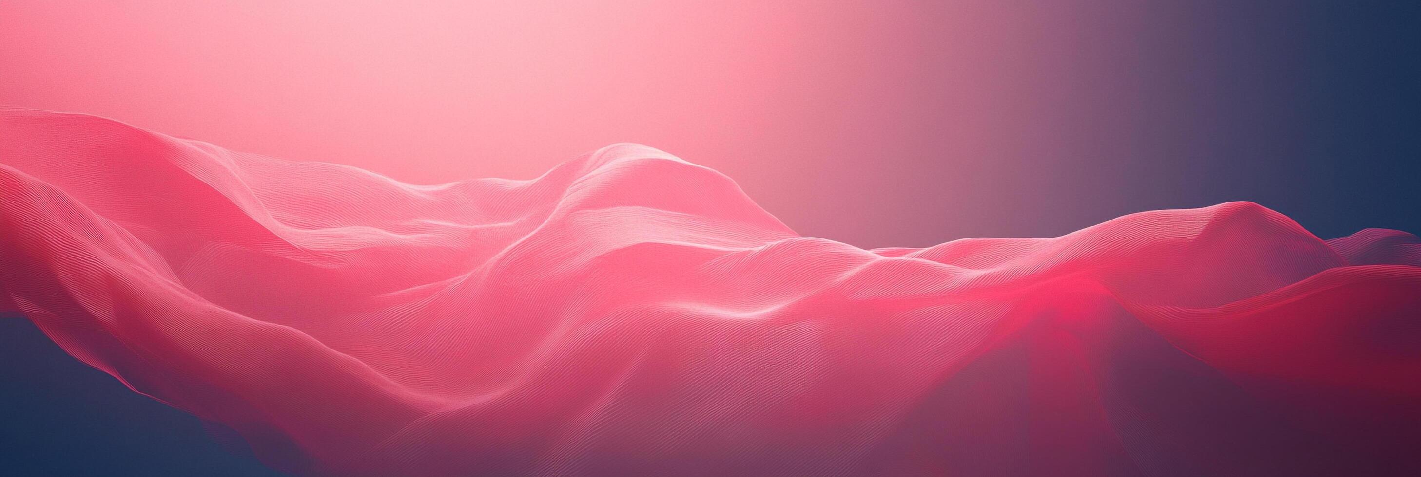 Abstract pink landscape with soft, flowing shapes. Smooth, wave-like forms create a calming visual with delicate light and shadow interplay. photo