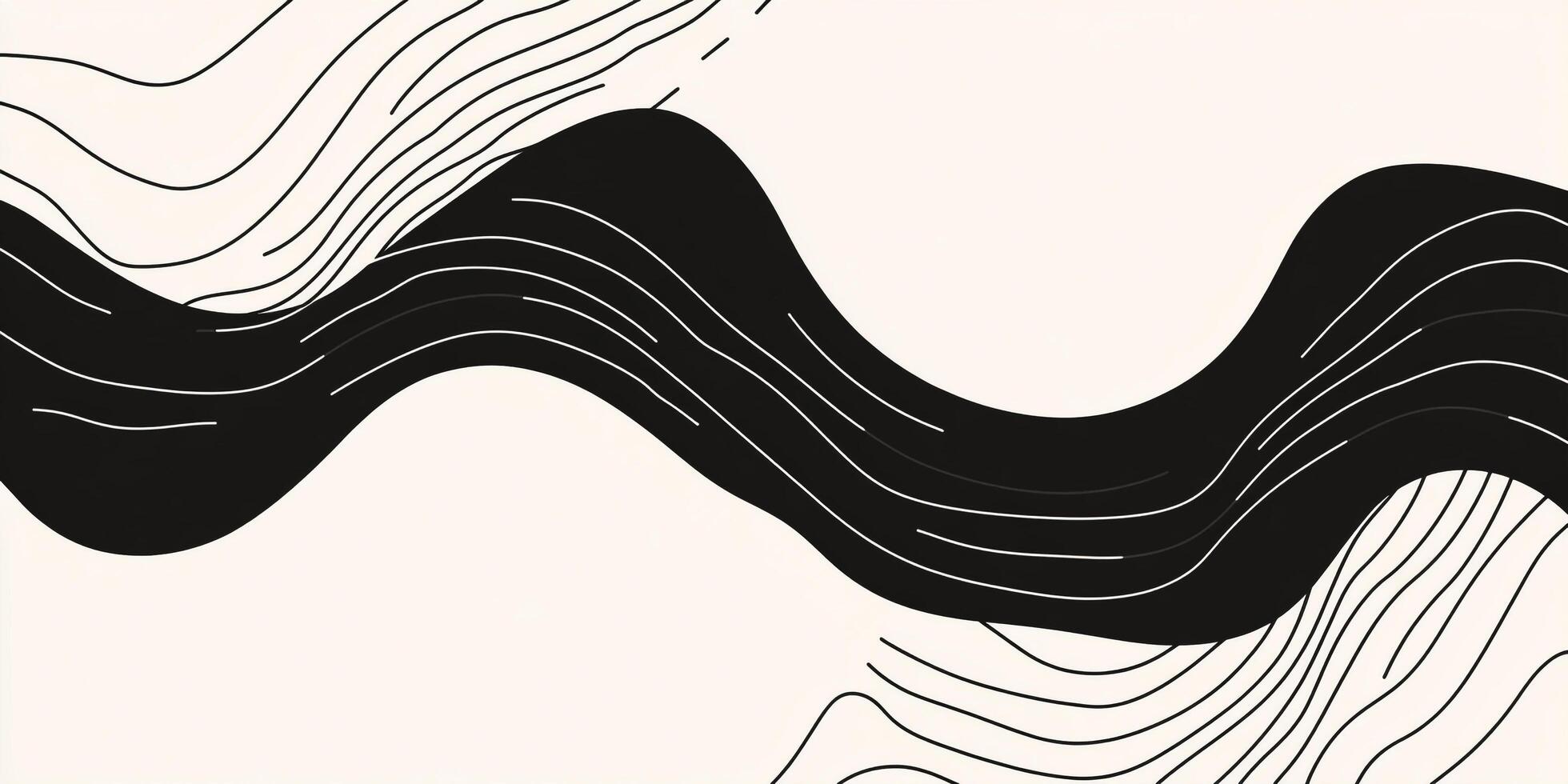 Fluid shapes and flowing line art form a serene, contemporary design. Perfect for backgrounds, branding, or a stylish accent. photo