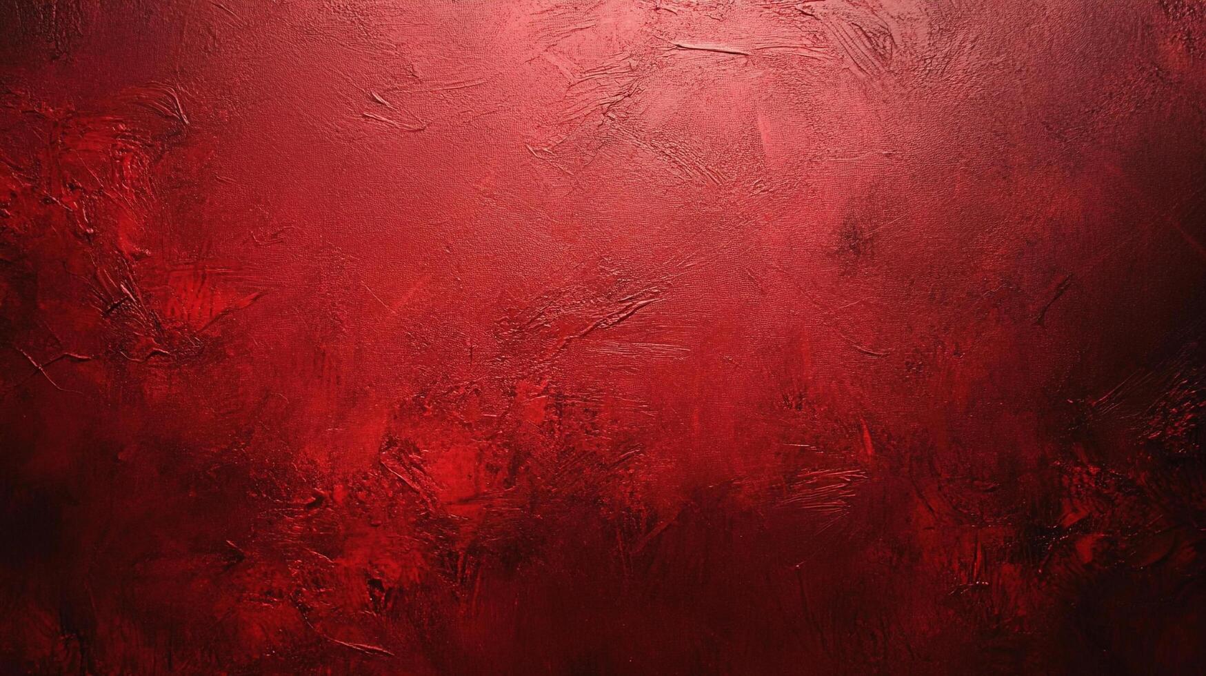 Deep red abstract painting with textured surface, evoking drama and intensity. The gradient shading and artistic style enhance the visual appeal. photo