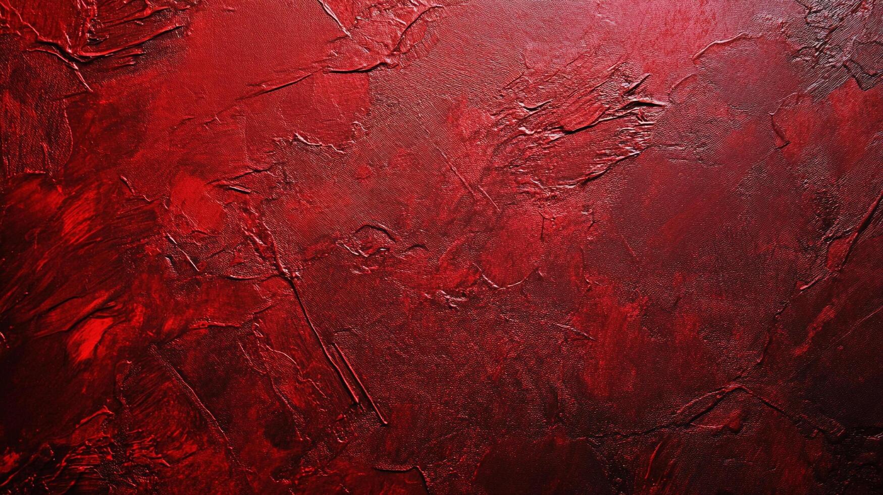 A textured canvas with a rich, deep red color. The image showcases a unique artistic style, ideal for use in abstract backgrounds. photo
