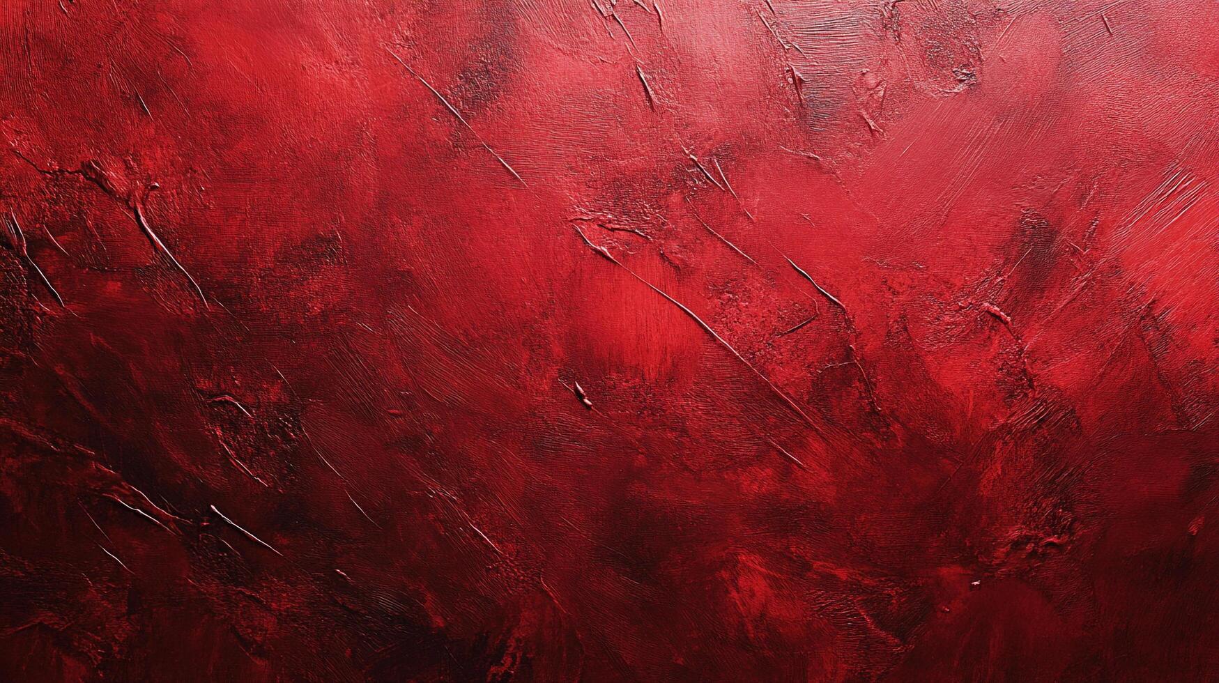 Abstract art in a vivid palette of deep reds, creating a textured and intense visual experience with dark undertones and subtle light. photo