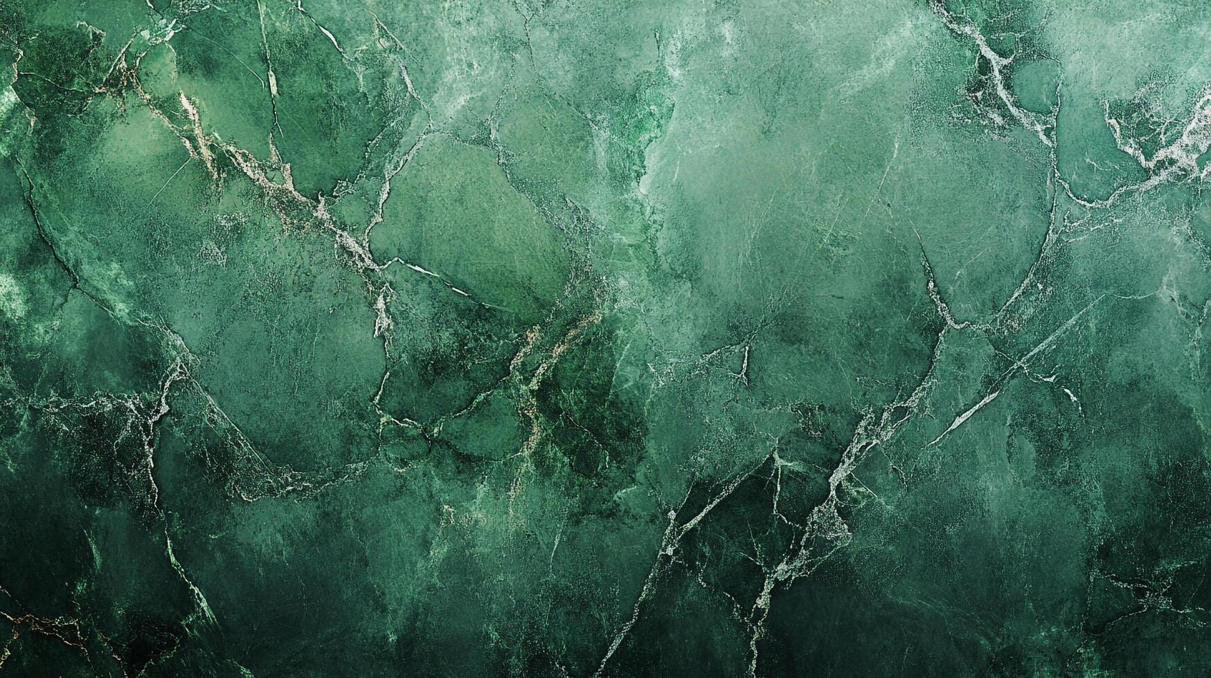 Intricate veined green stone surface. Deep emerald with fractured patterns and a smooth glossy finish. Sophisticated texture and tones. photo