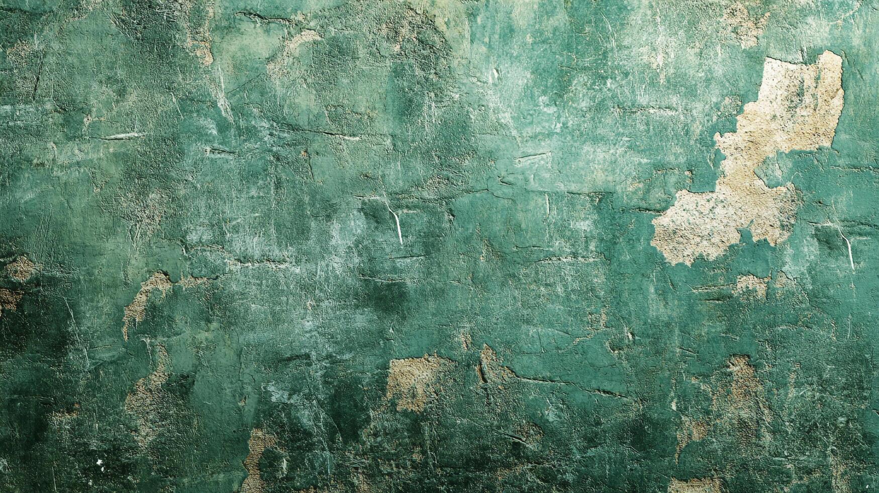 Textured green wall with peeling paint, creating a distressed aesthetic. Unique backdrop for artistic projects, and creative designs. photo