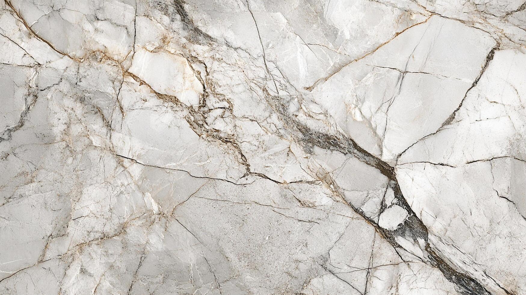 Marble slab featuring grey and brown veins. High resolution background texture of natural stone with striking, contrasting colors. photo