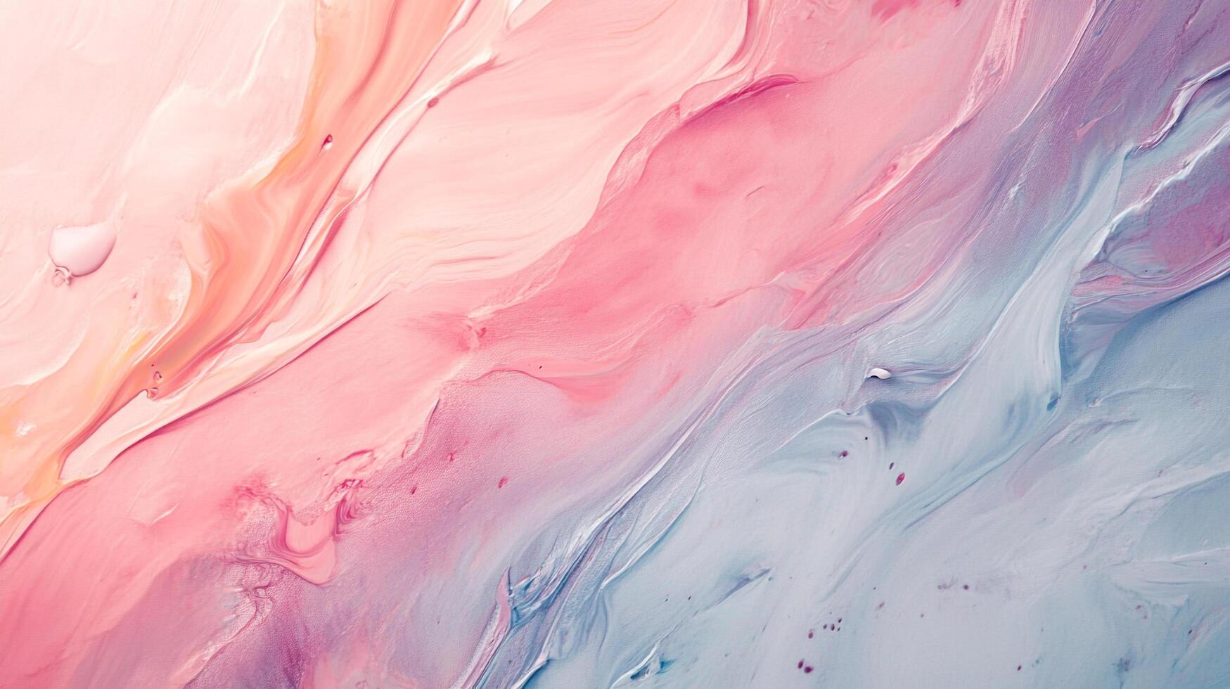 Abstract pastel painting with blended strokes of pink, peach, purple and blue. Smooth texture, soft hues, and dreamlike color palette. photo