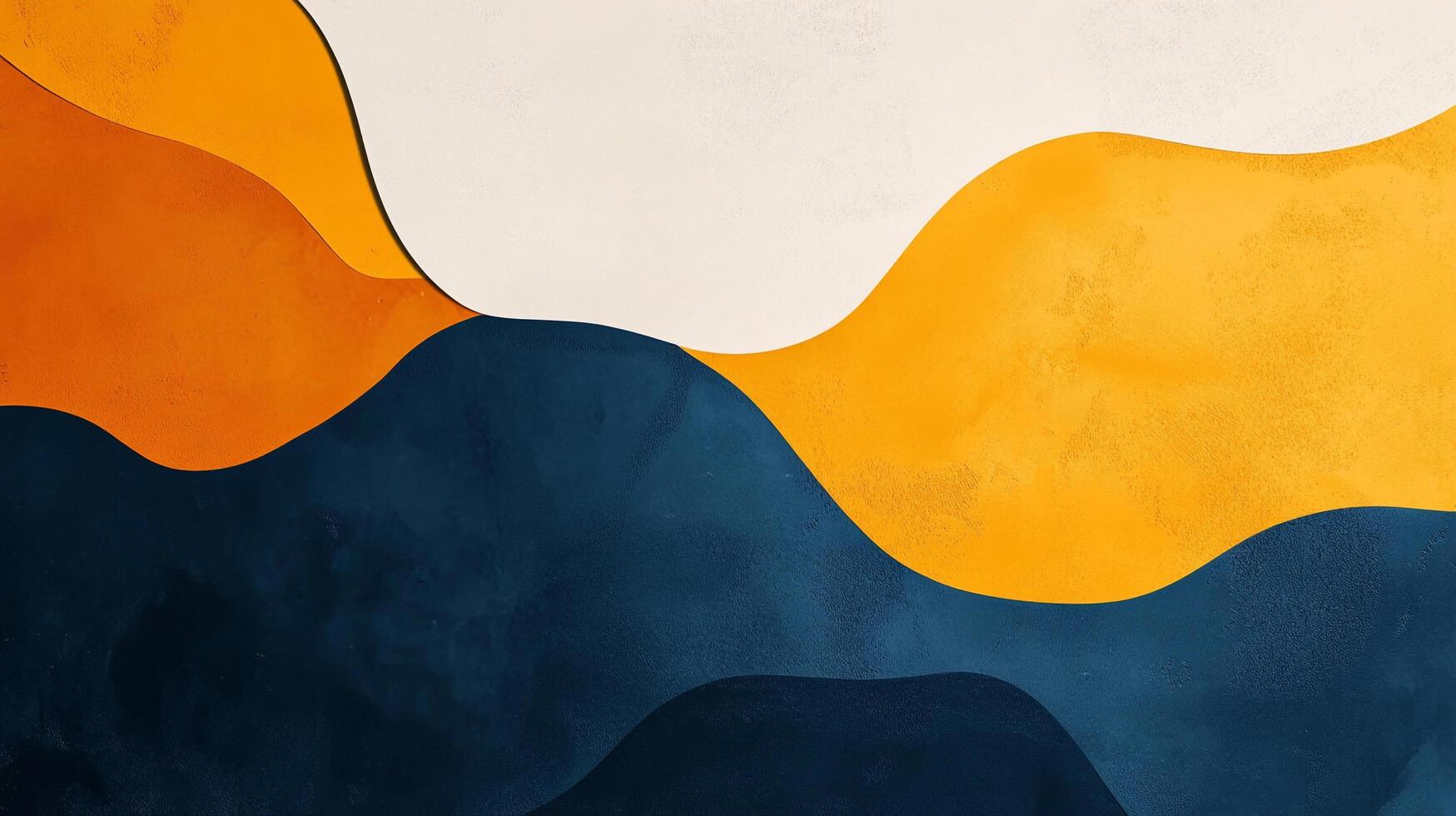 Abstract flowing patterns showcase fluid dynamics. Contrasting hues interplay across undulating shapes creating harmonious visual tension. Evokes calm. photo