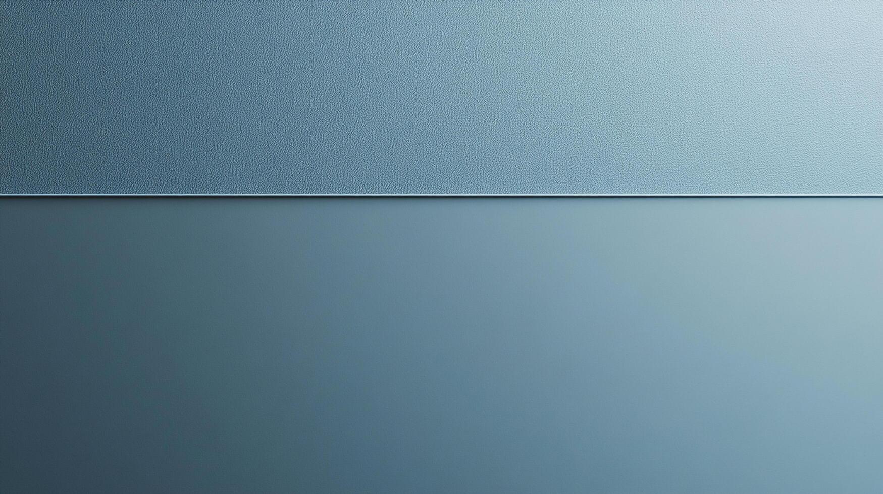 Abstract background displaying two textured blue rectangles of differing shades, separated by a thin horizontal line, creating a modern gradient. photo