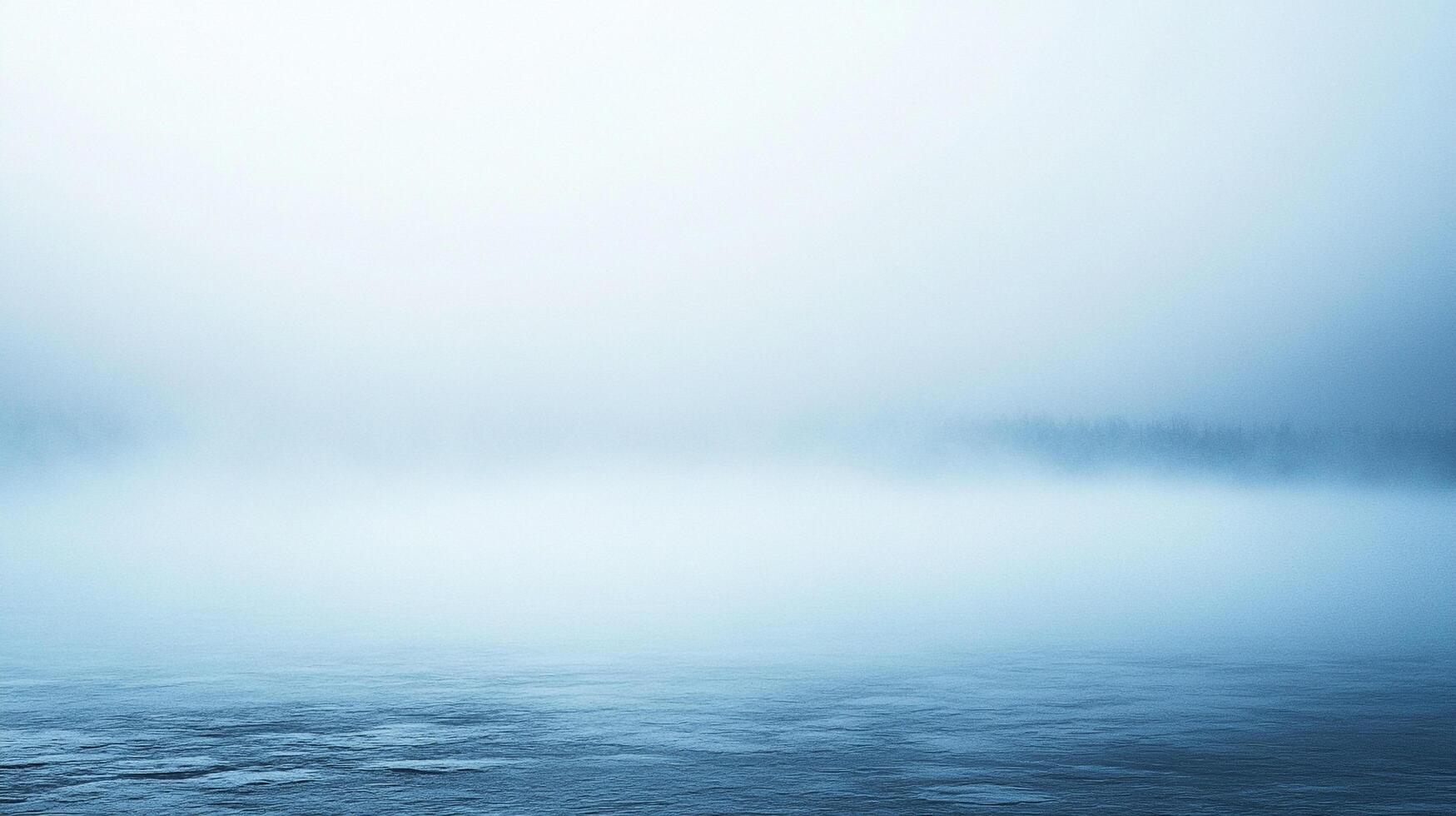 A serene and tranquil view of a misty lake landscape, evoking feelings of peace and solitude, calming and ethereal nature scene. photo
