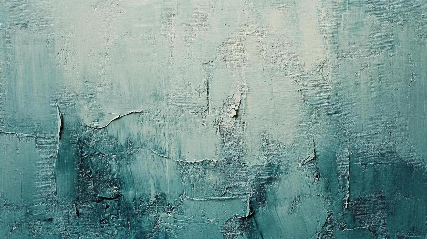 Textural blue painting with variations of turquoise, teal and white to give a dynamic effect of depth to the artwork. photo