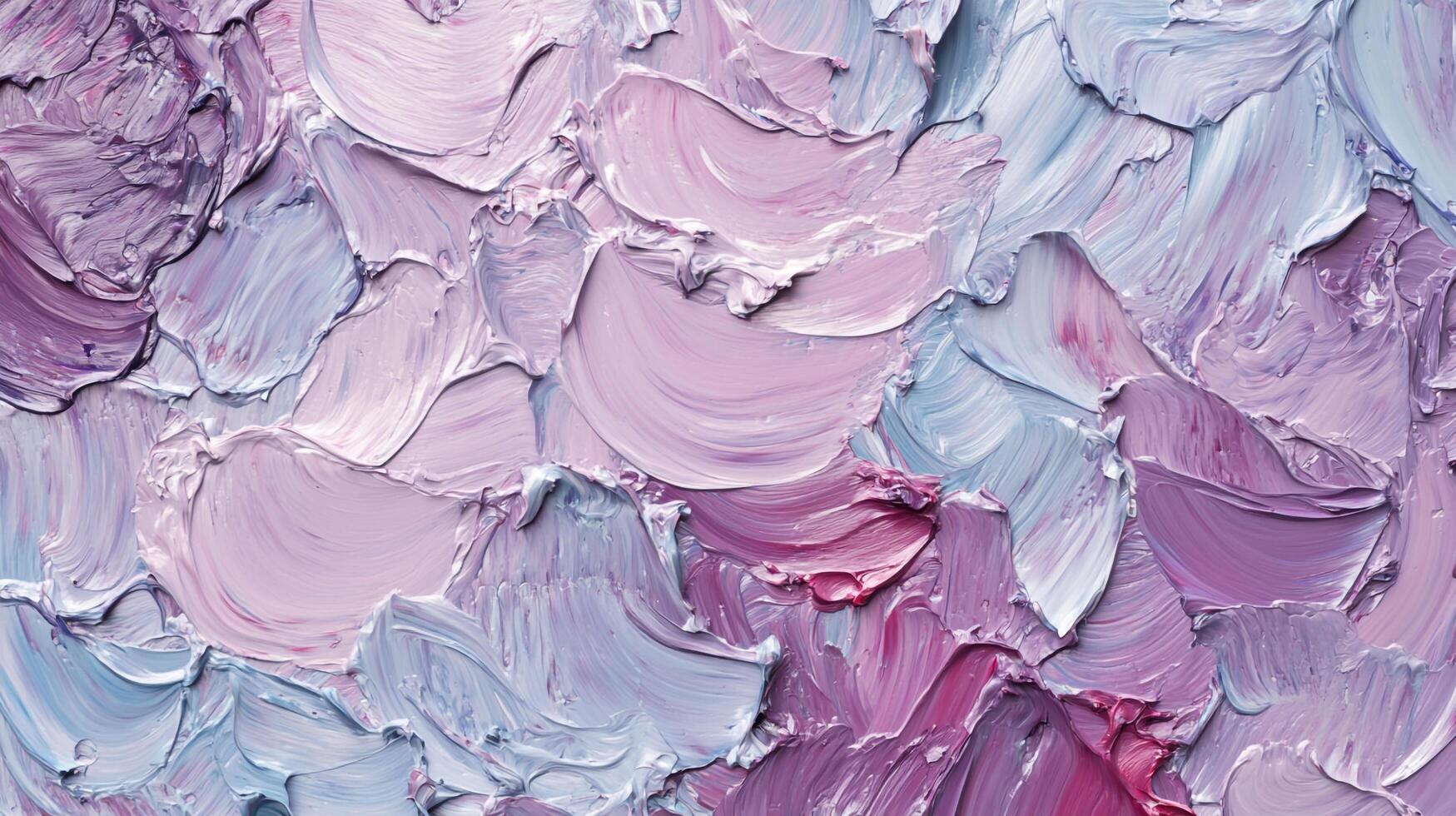 Textured brushstrokes of pastel hues create an abstract, dreamlike surface with dynamic and layered patterns. photo
