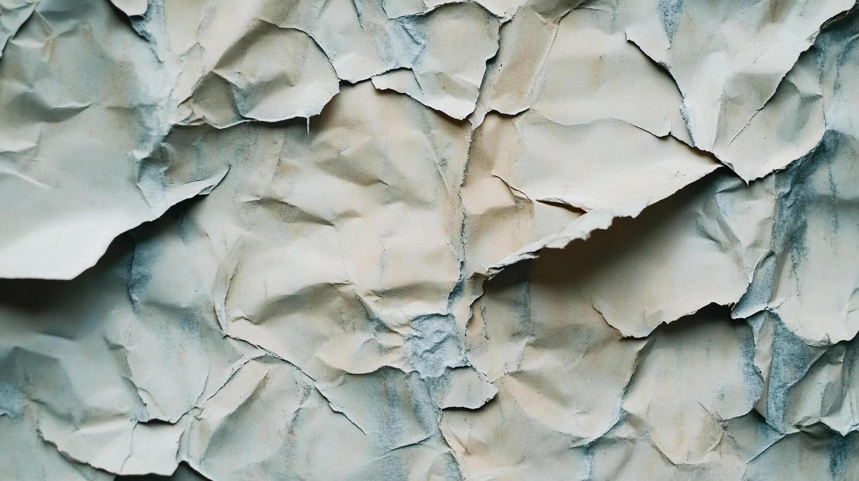 Textured surface with layers and tears, showing a combination of light and dark shades. Suitable for use as abstract background. photo