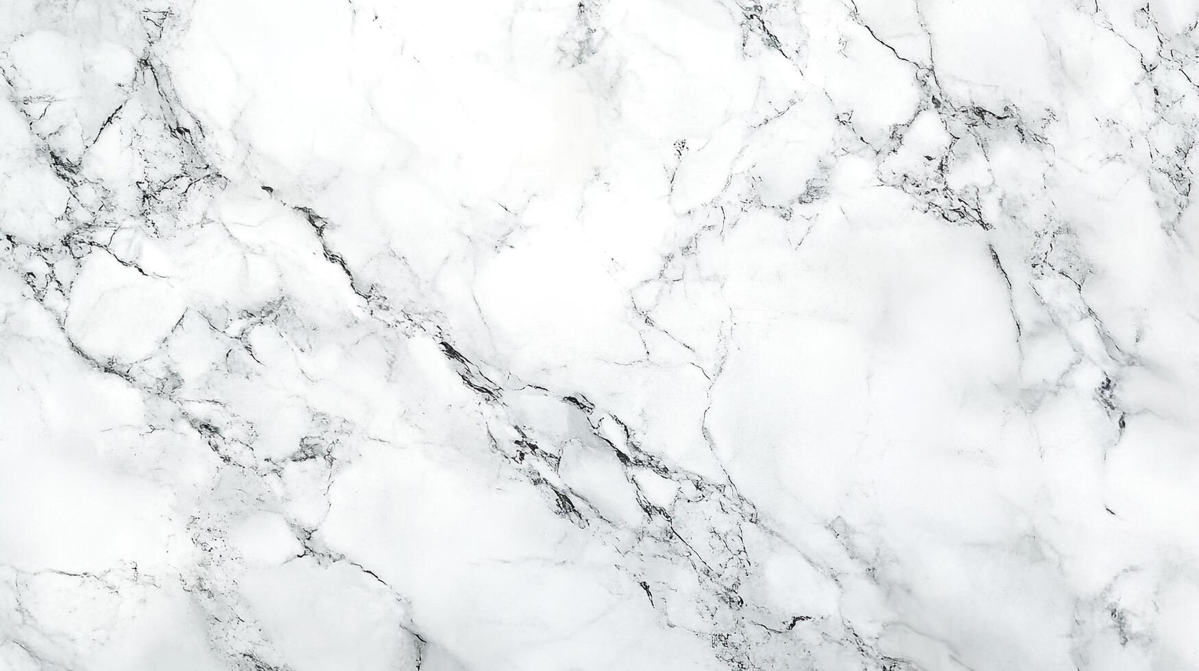 Detailed close-up of white marble with intricate grey veining patterns, creating an elegant texture and background material. photo